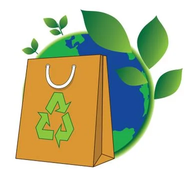 Bag of green world Stock Illustration