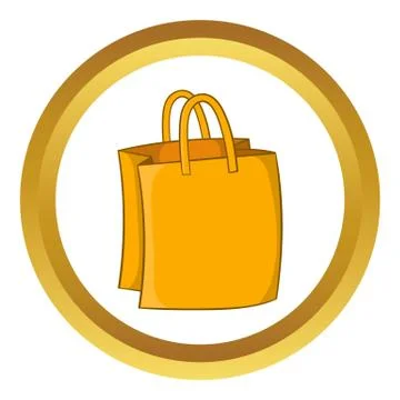 Bag with handles icon Illustration