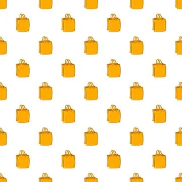 Bag with handles pattern, cartoon style イラスト素材