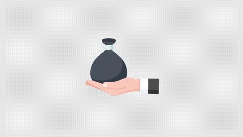 Bag Holder icon motion graphics animation with alpha channel, transparent bac Stock-Footage 206753714