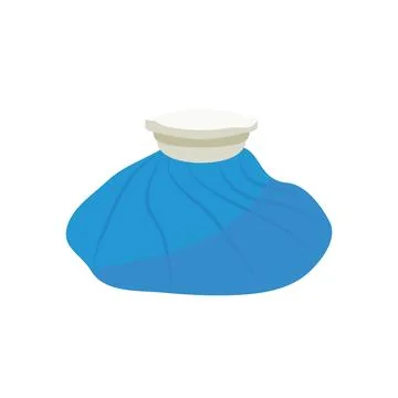 Bag ice icon flat isolated Stock Illustration