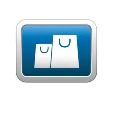 Bag icon on blue Stock Illustration