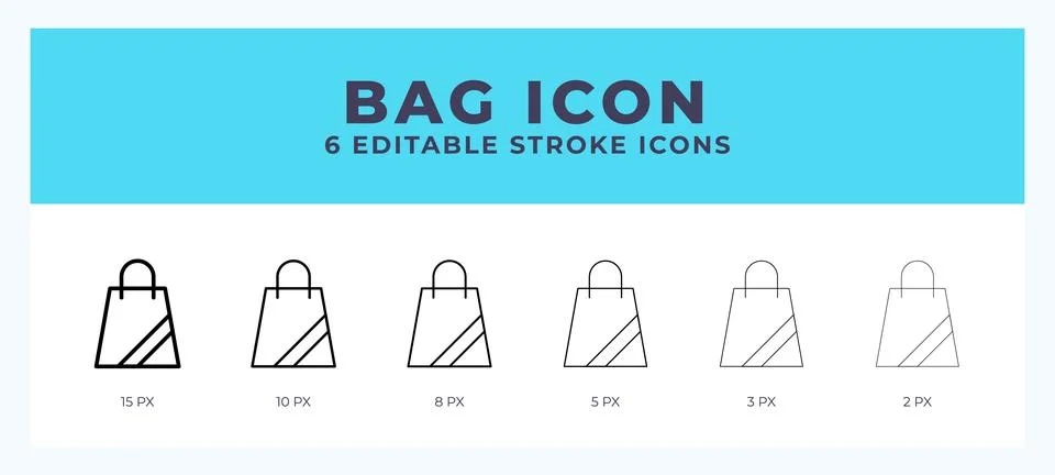 Bag icon. Editable stroke line icon vector illustration. Stock Illustration