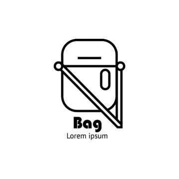 Bag icon or logo template. Stock Illustration