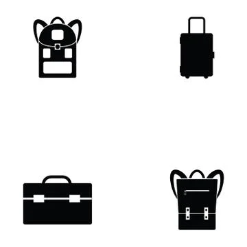 Bag icon set Stock Illustration