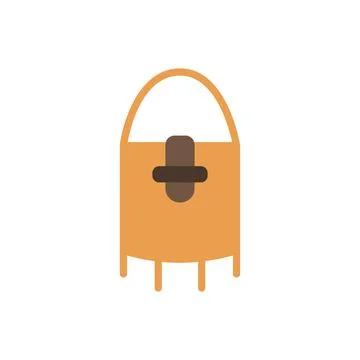 Bag icon. Simple color vector elements of hipster style icons for ui and ux Stock Illustration