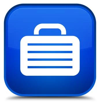 Bag icon special blue square button 스톡 일러스트