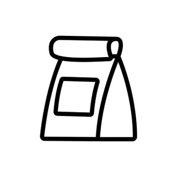 Bag icon vector. Isolated contour symbol illustration Stock Illustration