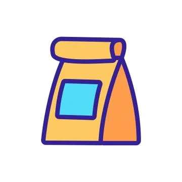 Bag icon vector. Isolated contour symbol illustration Stock Illustration