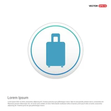 Bag icon - white circle button Stock Illustration