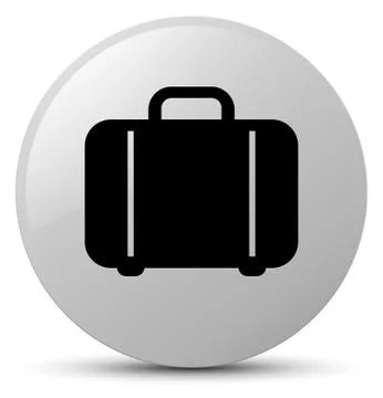 Bag icon white round button Stock Illustration