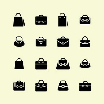Bag icons Stock Illustration