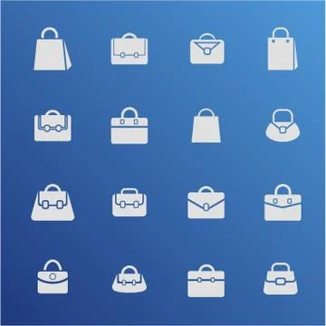 Bag icons Illustrazione stock