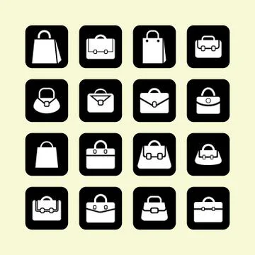 Bag icons Stock Illustration