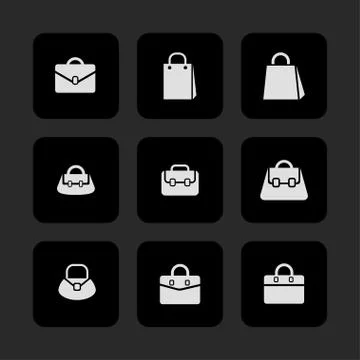 Bag icons Stock Illustration