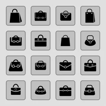 Bag icons Stock Illustration