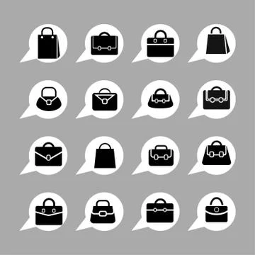 Bag icons Stock Illustration