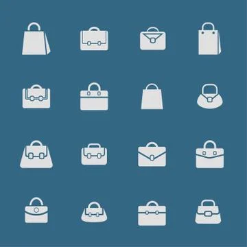 Bag icons Stock Illustration