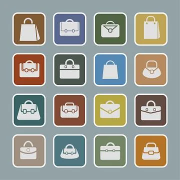 Bag icons Stock Illustration