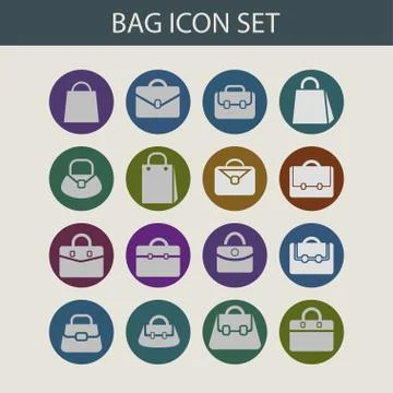 Bag icons Stock Illustration