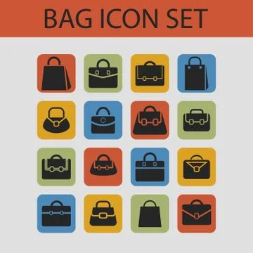 Bag icons Stock Illustration