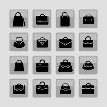 Bag icons Stock Illustration