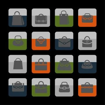 Bag icons Stock Illustration