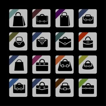 Bag icons Stock Illustration