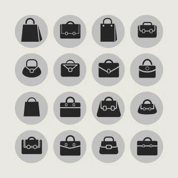 Bag icons Stock Illustration