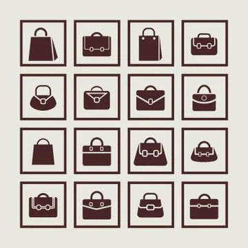 Bag icons Stock Illustration