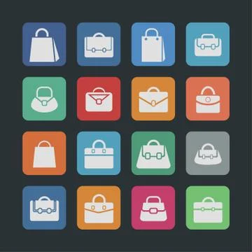 Bag icons Stock Illustration