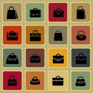 Bag icons Stock Illustration