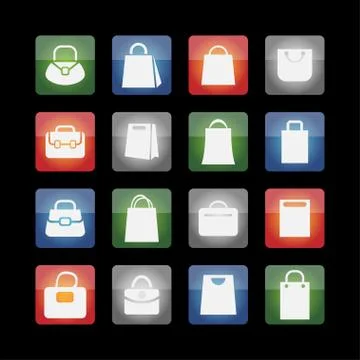Bag icons Stock Illustration