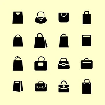 Bag icons Stock Illustration