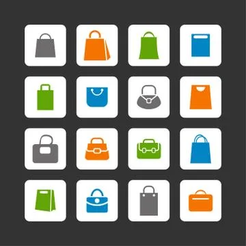 Bag icons Stock Illustration