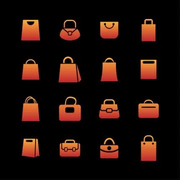 Bag icons Stock Illustration