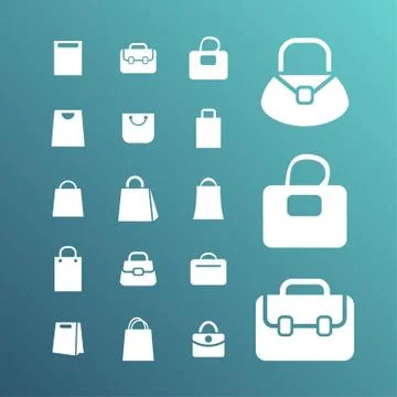 Bag icons Stock Illustration