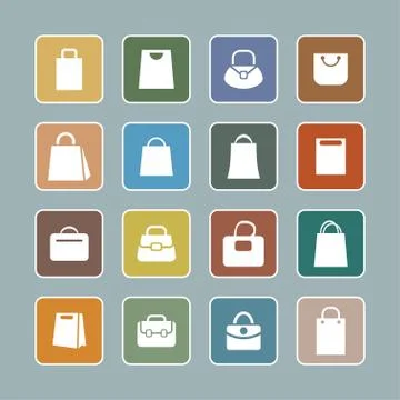 Bag icons Illustrazione stock