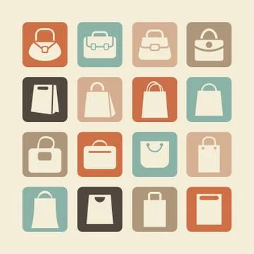 Bag icons Stock Illustration