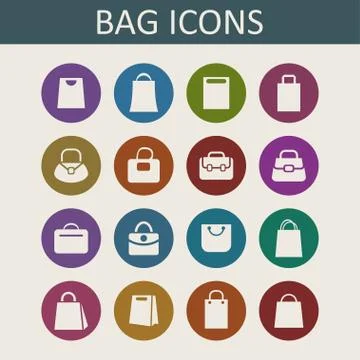 Bag icons Stock Illustration