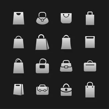 Bag icons Stock Illustration