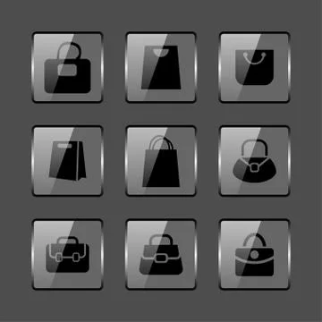 Bag icons Stock Illustration