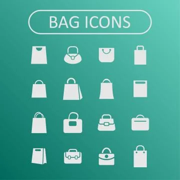 Bag icons Stock Illustration