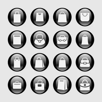 Bag icons Stock Illustration
