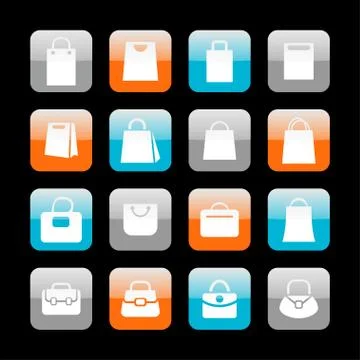 Bag icons Stock Illustration