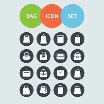 Bag icons Stock Illustration