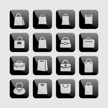 Bag icons Stock Illustration