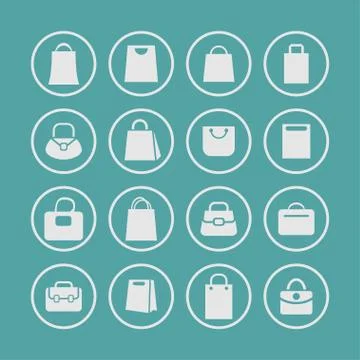 Bag icons Stock Illustration