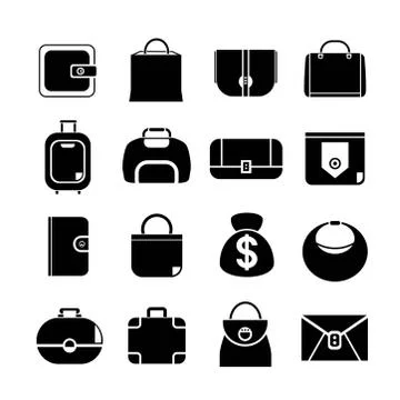 Bag icons Stock Illustration