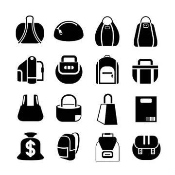 Bag icons Stock Illustration